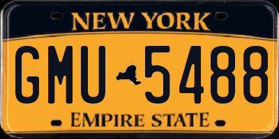 NY license plate GMU5488