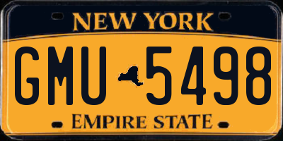 NY license plate GMU5498
