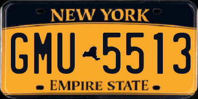 NY license plate GMU5513