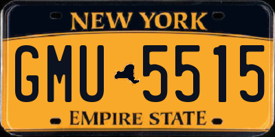NY license plate GMU5515