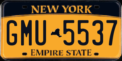 NY license plate GMU5537