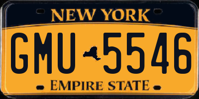 NY license plate GMU5546