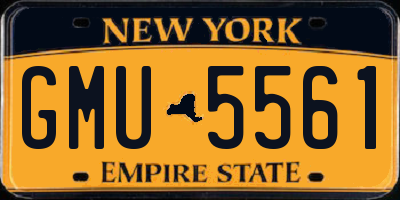NY license plate GMU5561