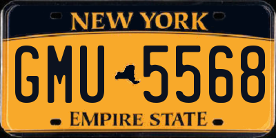 NY license plate GMU5568