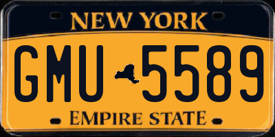 NY license plate GMU5589