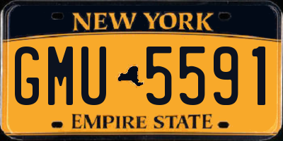 NY license plate GMU5591