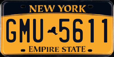 NY license plate GMU5611