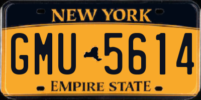 NY license plate GMU5614