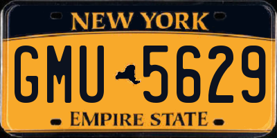 NY license plate GMU5629