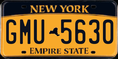 NY license plate GMU5630