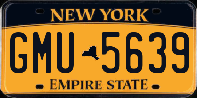 NY license plate GMU5639