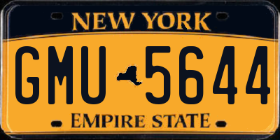 NY license plate GMU5644