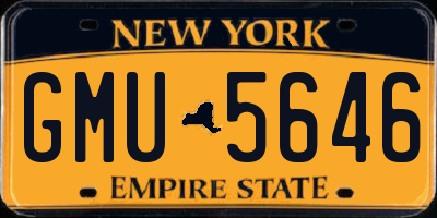 NY license plate GMU5646
