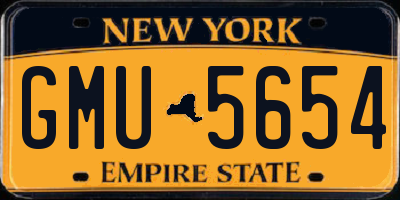 NY license plate GMU5654