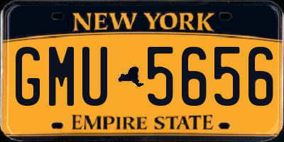 NY license plate GMU5656