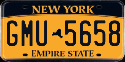 NY license plate GMU5658
