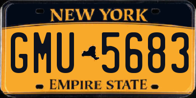NY license plate GMU5683