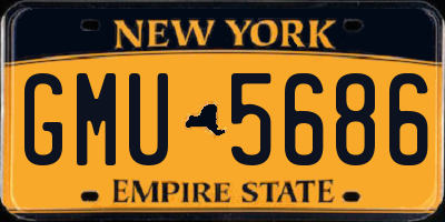 NY license plate GMU5686