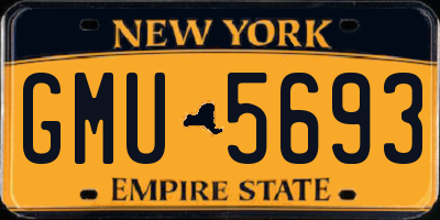 NY license plate GMU5693