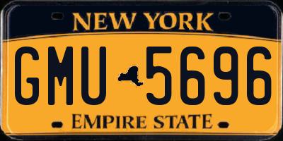 NY license plate GMU5696