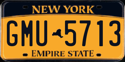 NY license plate GMU5713