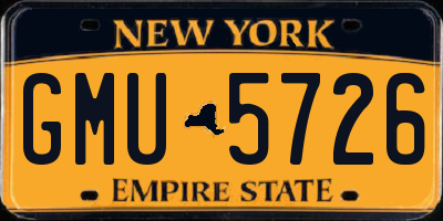 NY license plate GMU5726