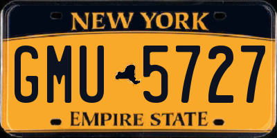 NY license plate GMU5727
