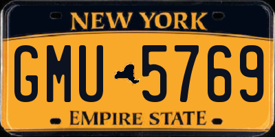 NY license plate GMU5769