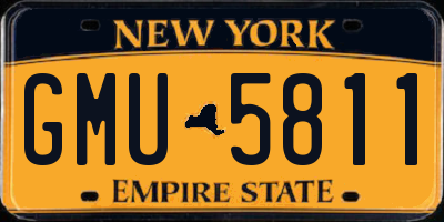 NY license plate GMU5811