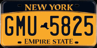 NY license plate GMU5825