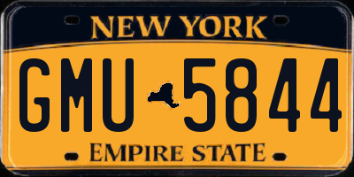 NY license plate GMU5844