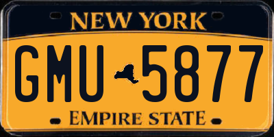 NY license plate GMU5877