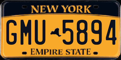 NY license plate GMU5894