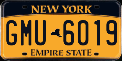 NY license plate GMU6019