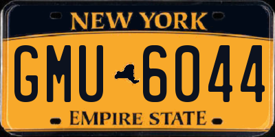 NY license plate GMU6044