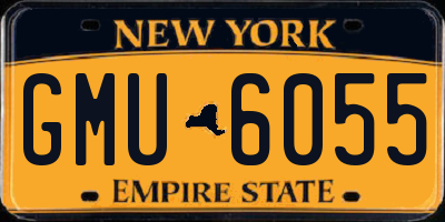 NY license plate GMU6055