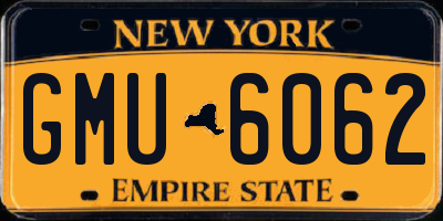 NY license plate GMU6062