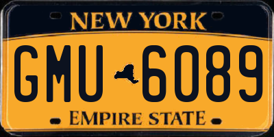 NY license plate GMU6089