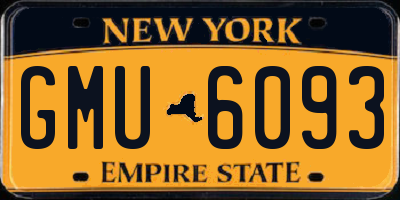NY license plate GMU6093