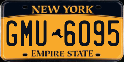 NY license plate GMU6095