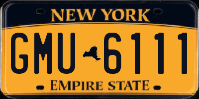 NY license plate GMU6111