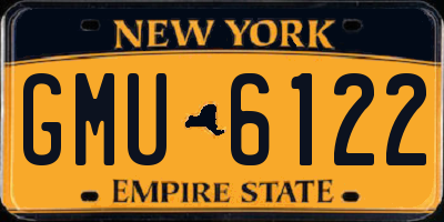 NY license plate GMU6122