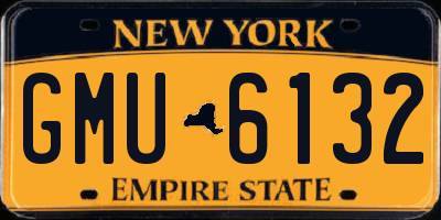 NY license plate GMU6132