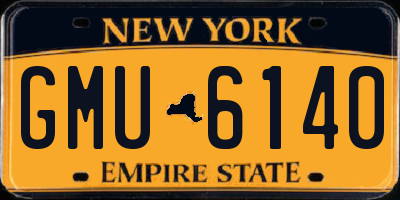NY license plate GMU6140