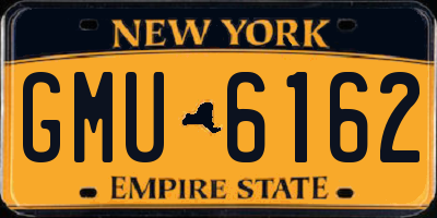 NY license plate GMU6162