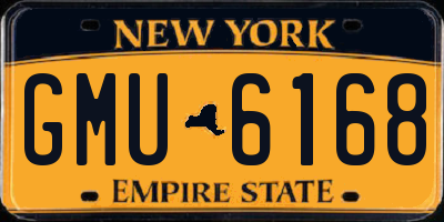 NY license plate GMU6168
