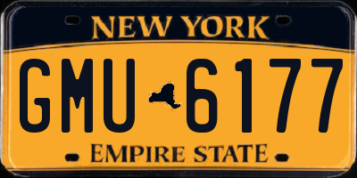 NY license plate GMU6177