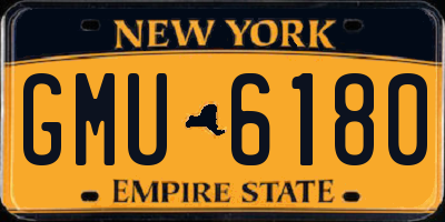 NY license plate GMU6180
