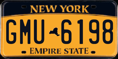 NY license plate GMU6198