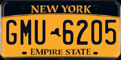 NY license plate GMU6205